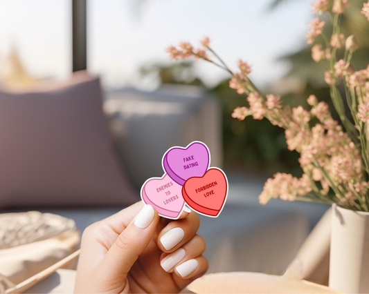 BOOK TROPES IN CANDY HEARTS