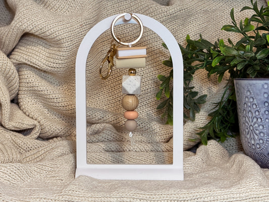 Neutral with Gold Keyring