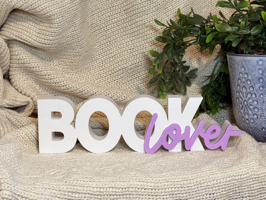 Book Lover Bookshelf Sign